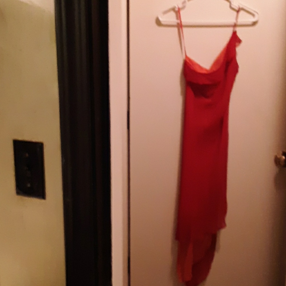 Express silk lined spaghetti strap dress